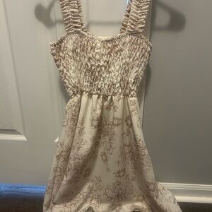 Altar'd State Cream Floral Midi Dress